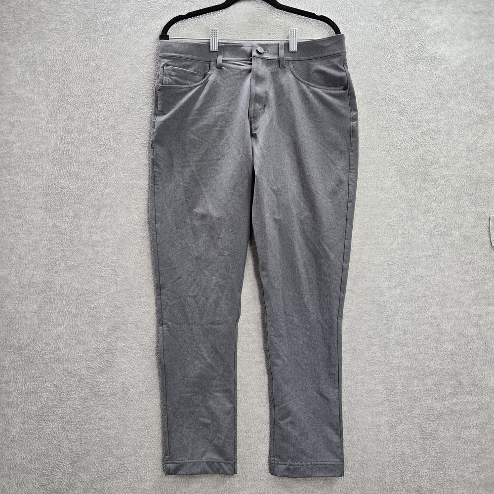 Public Rec Men Pants 32X30 Gray Logo 29" Inseam Polyester Spandex